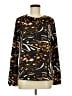 Rafaella Animal Print Black Long Sleeve Blouse Size M - photo 1