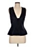 Zara 100% Polyester Black Sleeveless Blouse Size M - photo 1
