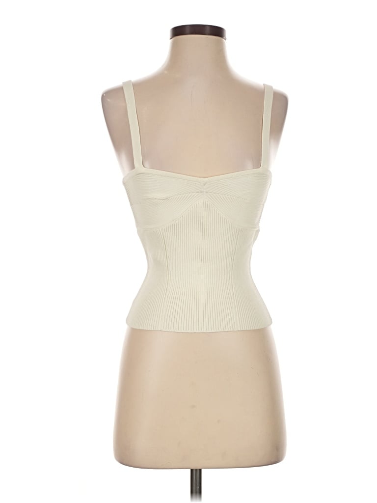 Pre-owned Steve Madden Tank Top Ivory Strapless Neckline Tops