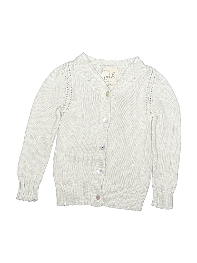 Pre-owned Peek Kids' ... Cardigan Sweater In Ivory