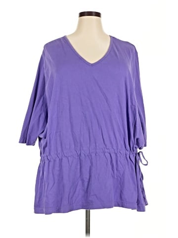 Ulla Popken 3/4 Sleeve Blouse (view 1)