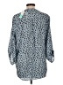 Lush 100% Polyester Animal Print Blue 3/4 Sleeve Blouse Size L - photo 2