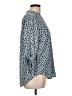 Lush 100% Polyester Animal Print Blue 3/4 Sleeve Blouse Size L - photo 4