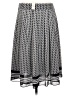 Talbots 100% Polyester Chevron-herringbone Gray Casual Skirt Size 8 - photo 2