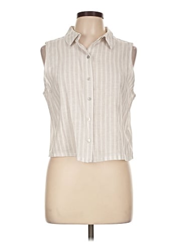 Sigrid Olsen Sleeveless Button-Down Shirt (view 1)