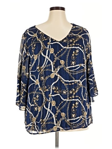 Sara Michelle 3/4 Sleeve Blouse (view 1)