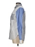 J.Crew 100% Baumwolle Color Block Blue Long Sleeve Button-Down Shirt Size 6 - photo 5