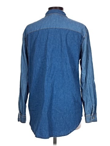 Topshop Long Sleeve Button-Down Shirt (view 2)