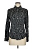 Kate Hill Print Black Long Sleeve Blouse Size 8 - photo 1