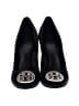 Tory Burch 100% Leather Black Heels Size 7 1/2 - photo 2