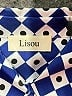 Assorted Brands 100% Silk Argyle Blue Long Sleeve Silk Top Size 2 - photo 7