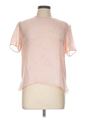 Due Per Due Short Sleeve Silk Top (view 1)