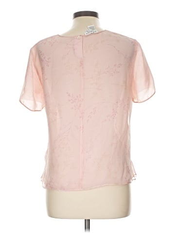 Due Per Due Short Sleeve Silk Top (view 2)