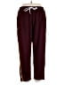 Adidas 100% Polyester Color Block Burgundy Track Pants Size XL - photo 1