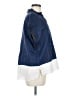 DKNY Color Block Blue Short Sleeve Blouse Size M - photo 4