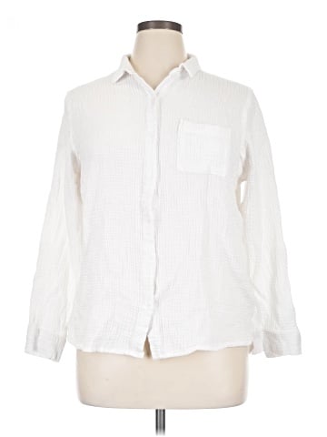 Anne Klein Long Sleeve Button-Down Shirt (view 1)