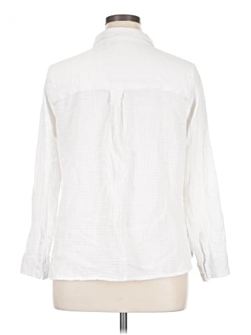 Anne Klein Long Sleeve Button-Down Shirt (view 2)