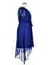 DKNY 100% Polyester Blue Cocktail Dress Size 16 - photo 4