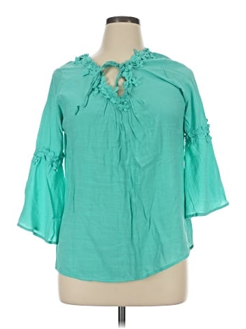 NY Collection 3/4 Sleeve Blouse (view 1)