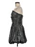 MNG Metallic Silver Cocktail Dress Size M - photo 5