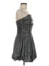 MNG Metallic Silver Cocktail Dress Size M - photo 4