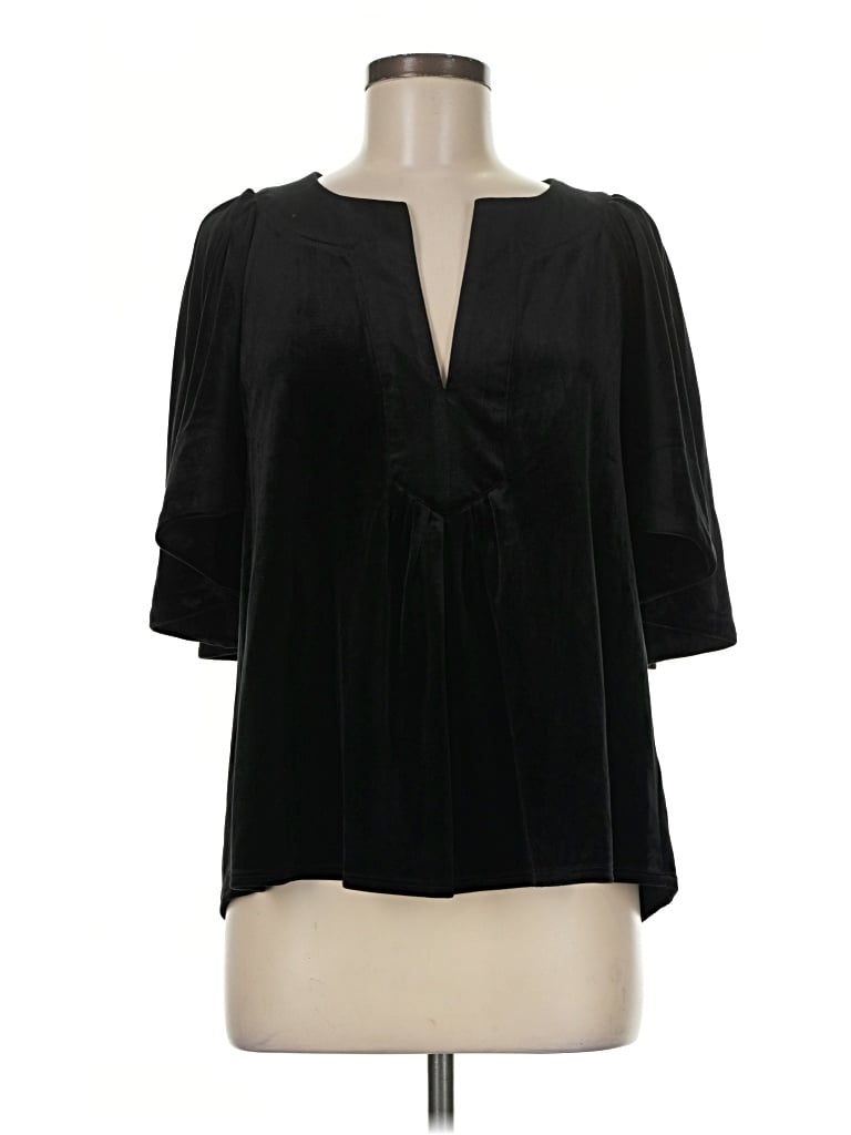 Pre-owned Pomander Place 3/4 Sleeve Blouse In Black