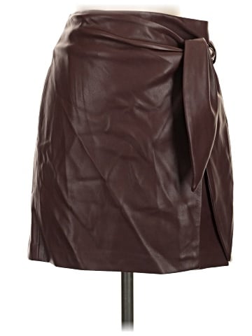 MNG Faux Leather Skirt (view 1)