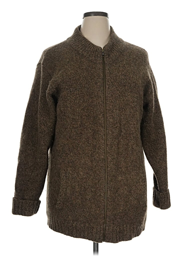 Pre-owned L.l.bean Cardigan Sweater In Brown