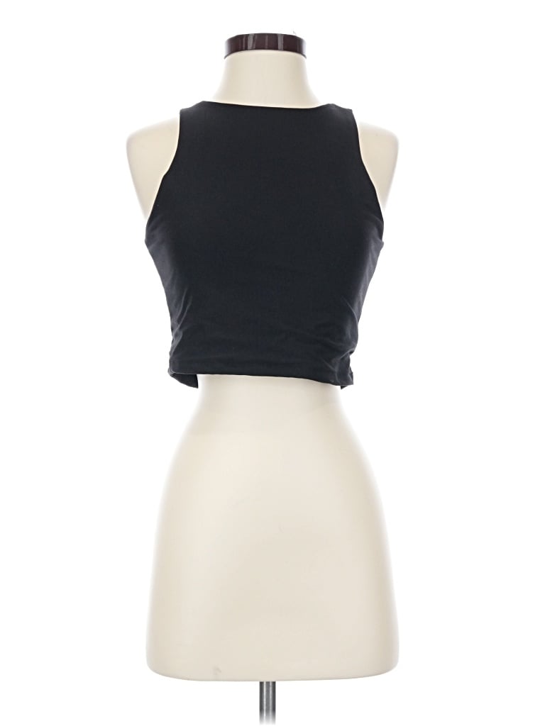 Pre-owned Efan Tank Top Black Halter Neckline Tops