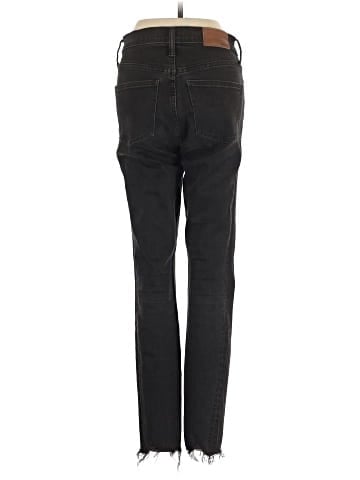 Madewell 9" Mid-Rise Skinny Jeans in Berkeley Black: Button-Through Edition (view 2)