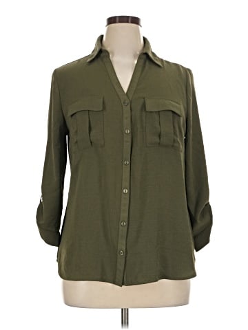 Fortune + Ivy 3/4 Sleeve Button-Down Shirt (view 1)