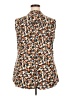 Cocomo Brown Sleeveless Button-Down Shirt Size 2X - photo 2