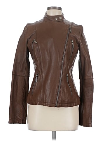 MICHAEL Michael Kors Leather Jacket (view 1)