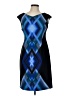 Connected Apparel Argyle Blue Cocktail Dress Size 10 - photo 1