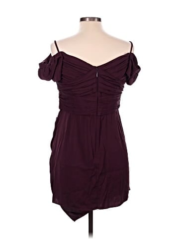 Self-Portrait Iris Stretch Viscose Crepe Mini Dress (view 2)