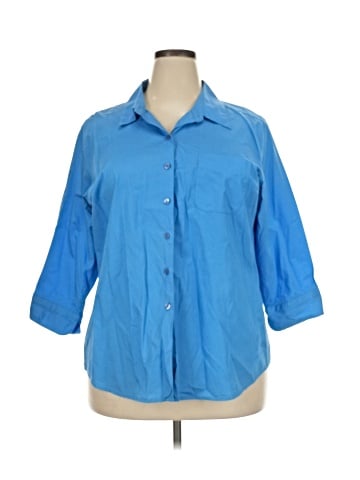 Cherokee 3/4 Sleeve Button-Down Shirt (view 1)