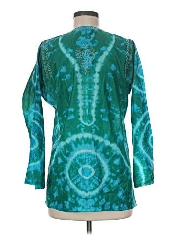 Calypso St. Barth Long Sleeve Silk Top (view 2)