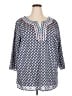 Talbots 100% Cotton Blue 3/4 Sleeve Blouse Size 2X - photo 1