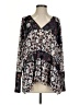 Free People 100% Polyester Black Long Sleeve Blouse Size XS - photo 1