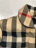 Burberry 100% Polyester Plaid Gold Tan Coat Size 8 - photo 4