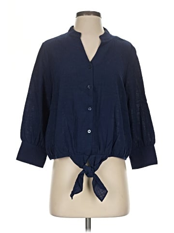 INC International Concepts 3/4 Sleeve Button-Down Shirt (view 1)