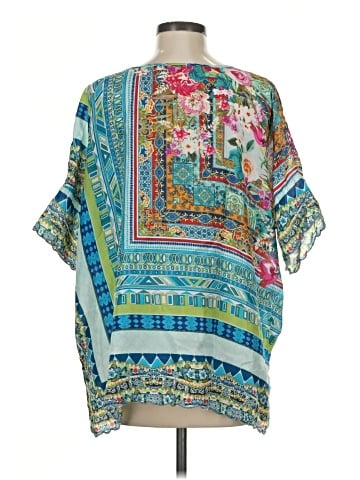 Johnny Was Short Sleeve Silk Top (view 2)