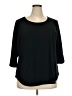 Rose + Olive Black 3/4 Sleeve Top Size 2X - photo 1
