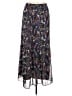 Boden 100% Polyester Floral Black Blue Casual Skirt Size 10 - photo 1