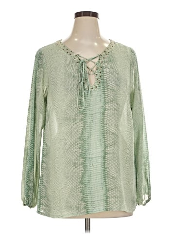 Rose + Olive Long Sleeve Blouse (view 1)
