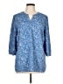 Christopher & Banks Paisley Blue 3/4 Sleeve Blouse Size L - photo 1