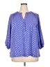Willi Smith 100% Polyester Blue 3/4 Sleeve Blouse Size 2X - photo 1