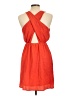 Heatherly 100% Polyester Solid Orange Casual Dress Size L (petite) - photo 2