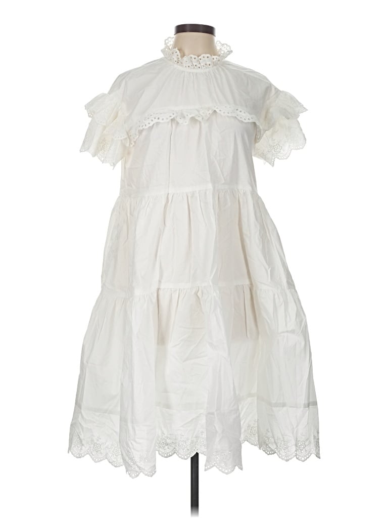 Pre-owned Mable Casual Dress In White