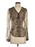 Veronica Beard Metallic Silver Long Sleeve Blouse Size 00 - photo 1